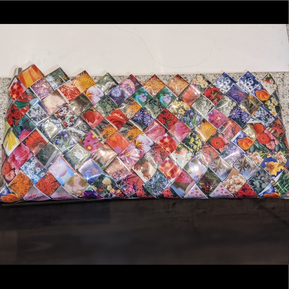 Nahui Ollin Floral Clutch Purse